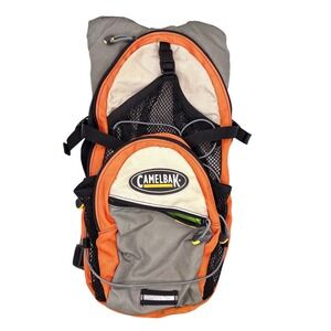 CamelBak Vintage M.U.L.E Hydration Backpack Orange Grey Hiking Without Bladder
